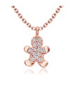 Gingerbread Man Cookie Designed With CZ Silver Necklace SPE-5231